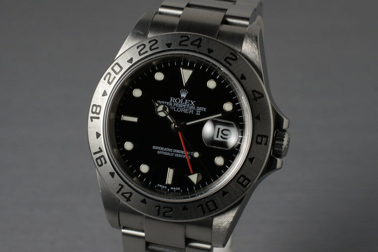 2003 Rolex Explorer II 16570 with Black Dial