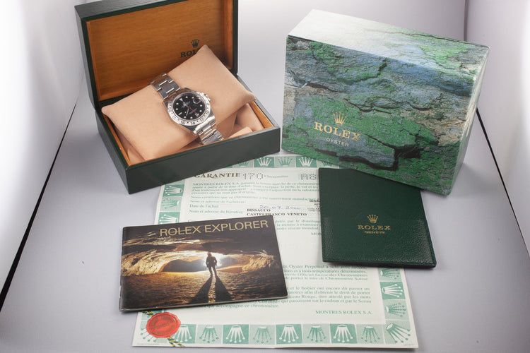 1999 Rolex Explorer II 16570 Black Dial with Box and Papers