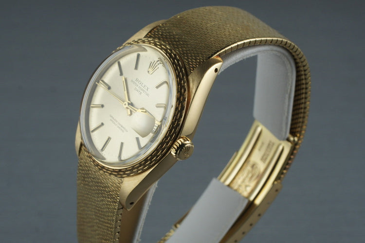 1982 Rolex Solid 18K Date 1514 with Rare Rolex Band