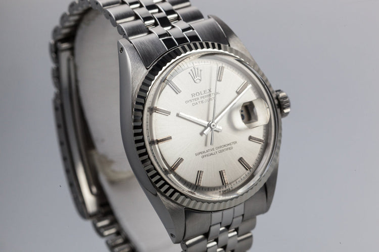 1970 Rolex DateJust 1601 Silver Dial with No Lume Dial