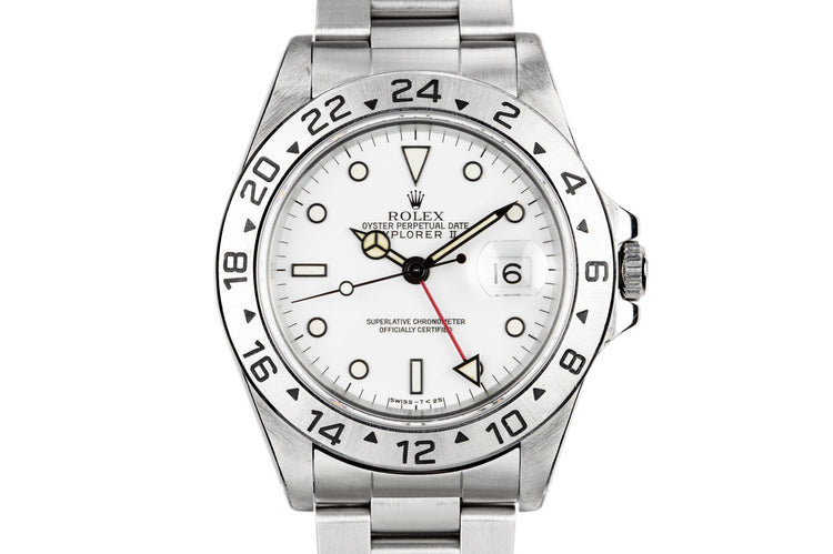 1995 Rolex Explorer II 16570 White Dial