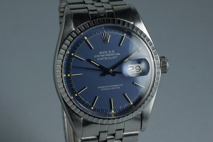 1971 Rolex DateJust 1603 Matte Blue Dial