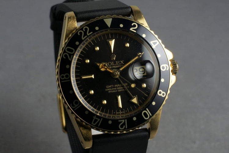 1978 Rolex 18K GMT-Master 1675 with RSC Papers