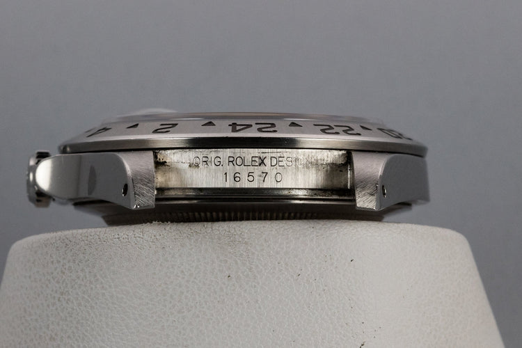 2002 Rolex Explorer II 16570 White Dial