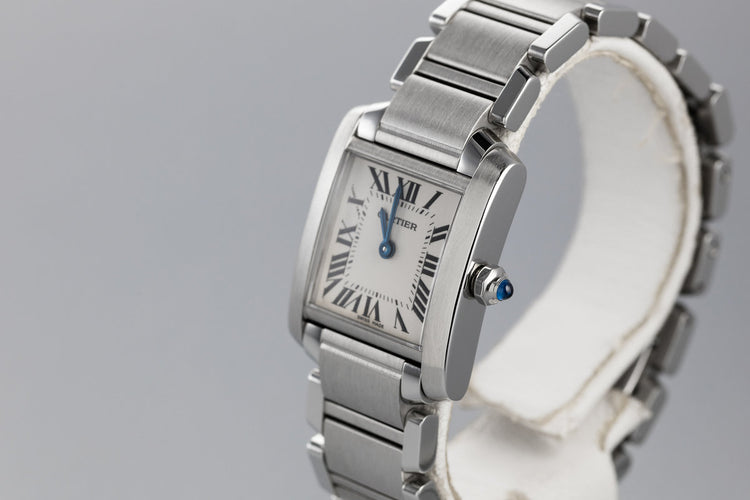 2003 Cartier Ladys Quartz Tank W51008Q3 with Papers