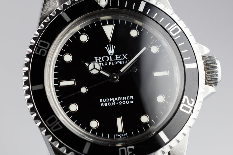 1985 Rolex Submariner 5513 with SWISS Only Service Dial