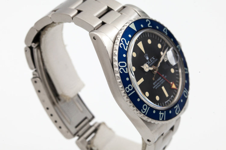 1977 Rolex GMT 1675 Blueberry Radial