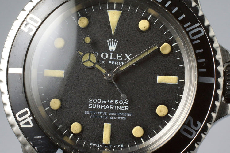 1967 Rolex Submariner 5512 4 Line Meters First Dial