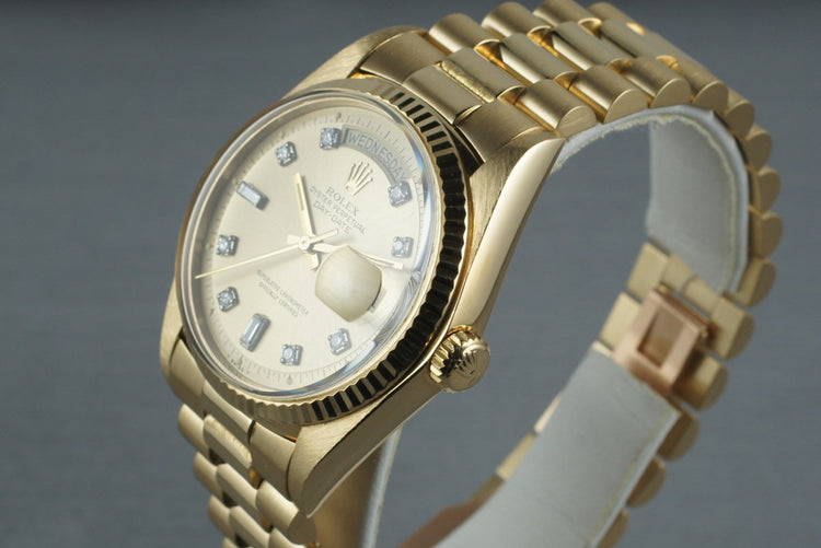 1978 Rolex YG Day-Date 1803 with Diamond Dial