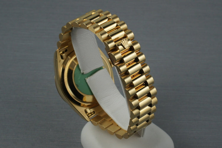 1995 Rolex YG Day-Date 18238 with Black Diamond Dial