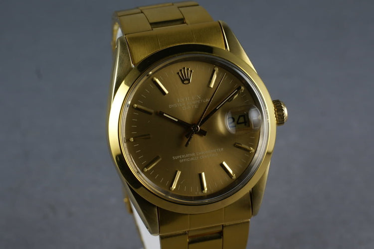 Rolex Date 1550 Gold cap ... box and papers