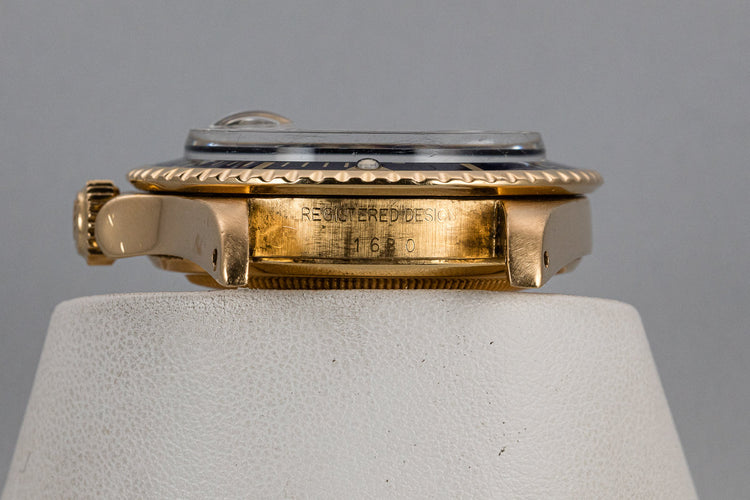 1978 Rolex 18K YG Submariner 1680 Blue Nipple Dial