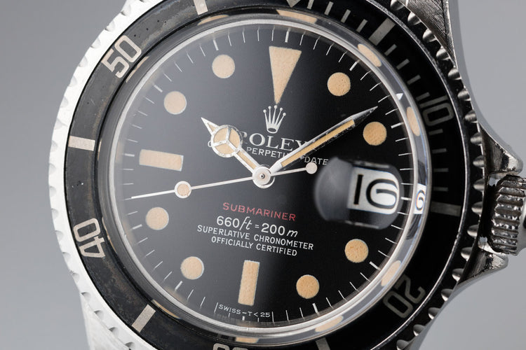 1972 Rolex Red Submariner 1680 with Mark 6 Red Submariner Dial