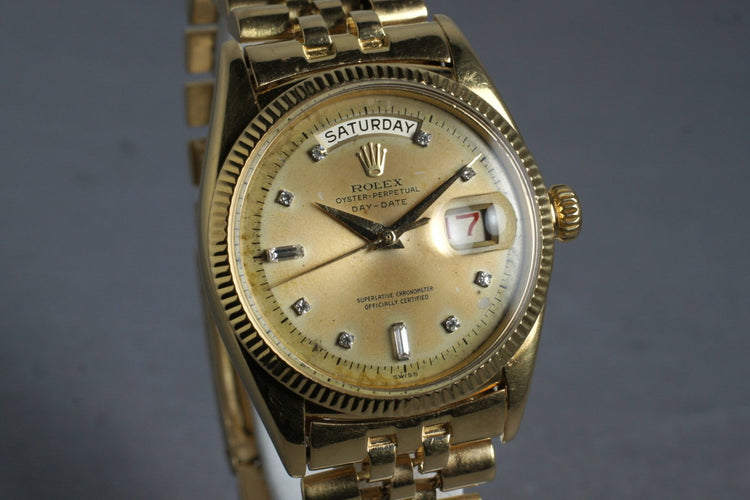 1956 Rolex 18K Day-Date 6611 Diamond Dial with RSC Papers