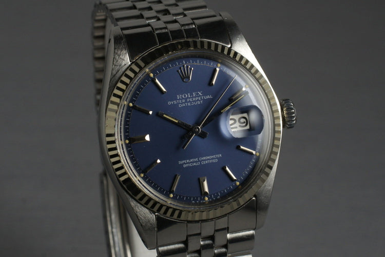 1972 Rolex DateJust 1601 Blue Sigma Dial
