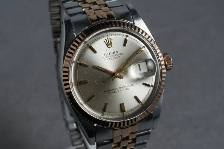 1966 Rolex DateJust 1601 Rose Gold and Stainless Steel