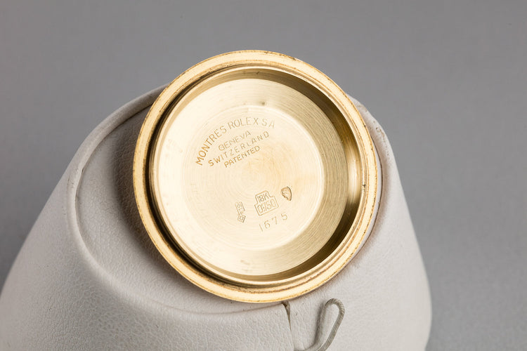 1969 Rolex 18K YG GMT-Master 1675 Matte Brown Nipple Dial