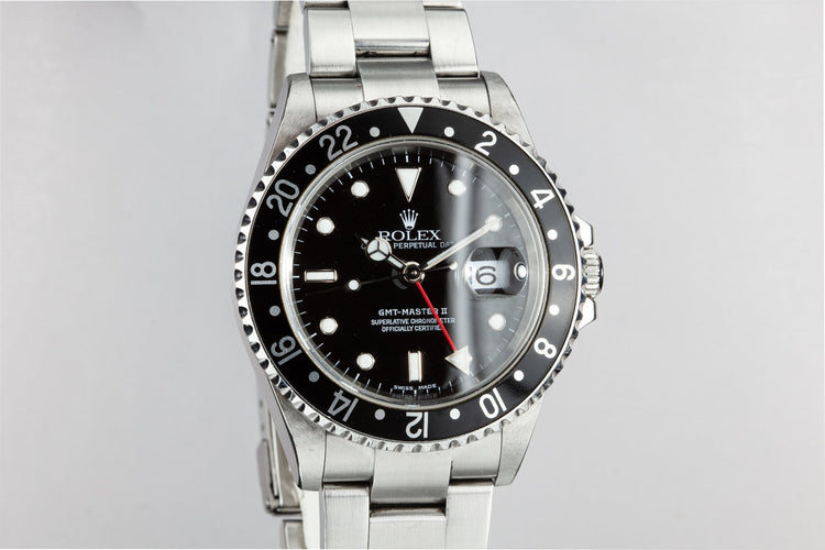 2003 Rolex GMT-Master II 16710 Black Bezel with Box and Papers