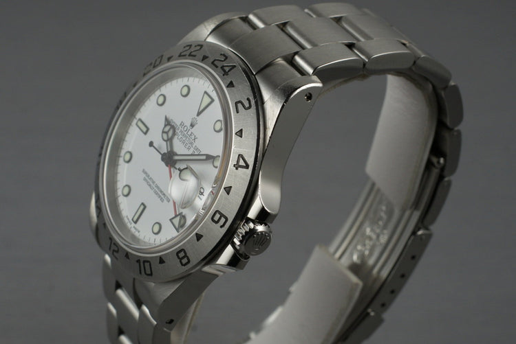 2000 Rolex Explorer II 16570 with White Dial
