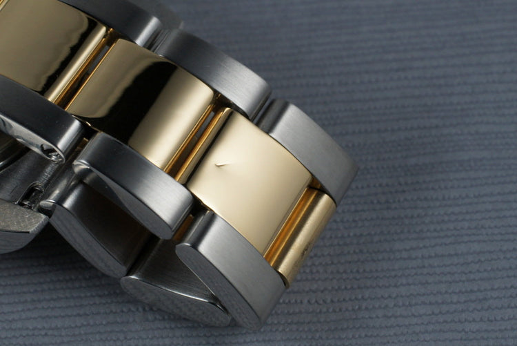 2003 Rolex Two Tone Blue Submariner 16613 with Box and Papers