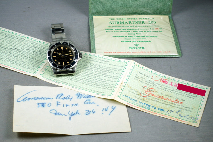 1966 Rolex Submariner 5513 with Glossy Gilt Dial and Papers