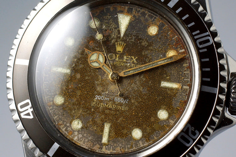 1961 Rolex Submariner 5512 PCG with Tropical Gilt Chapter Ring 2 Line Dial