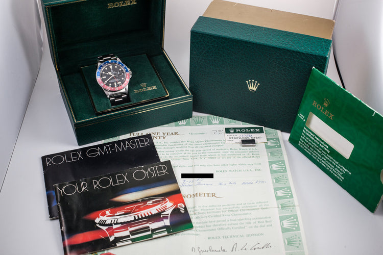 1981 Rolex GMT-Master 16750 Matte Dial with Box and Papers