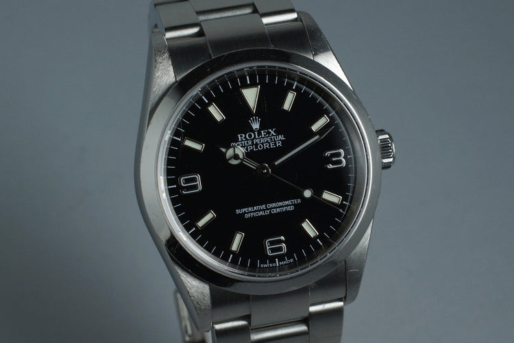 2002 Rolex Explorer 114270 with Box and Papers