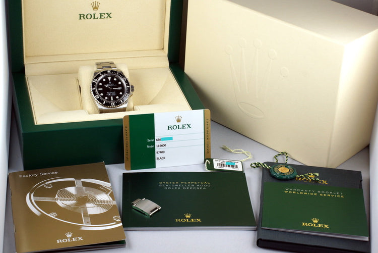 2015 Rolex Ceramic Sea Dweller 116600 with Box and Papers