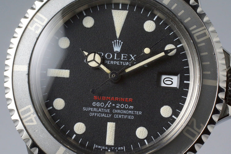 1970 Rolex Red Submariner 1680 Mark IV Dial with ‘Ghost’ Bezel