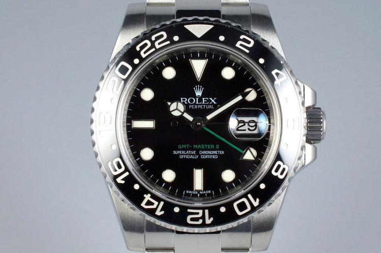 2009 Rolex GMT II 116710 with Box and Papers