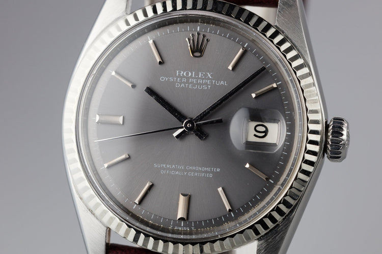 1969 Rolex DateJust 1601 with No Lume Grey Dial