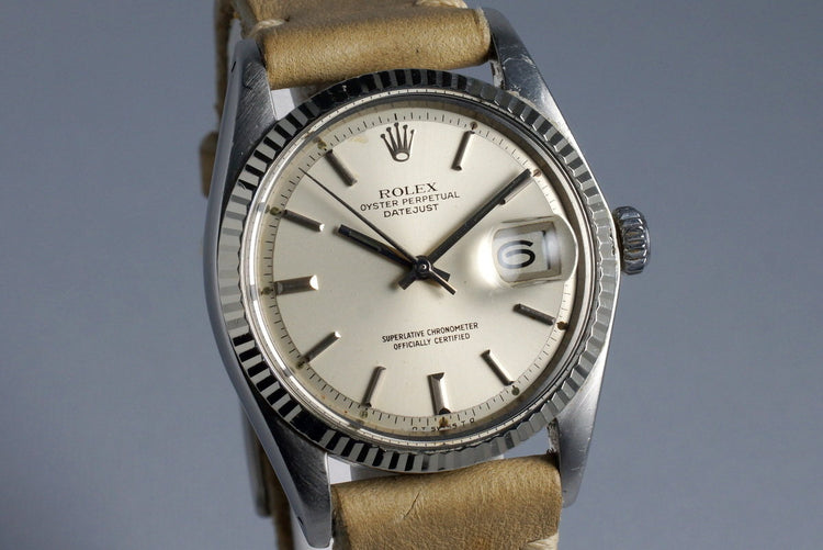 1972 Rolex Datejust 1601 Silver Sigma Dial