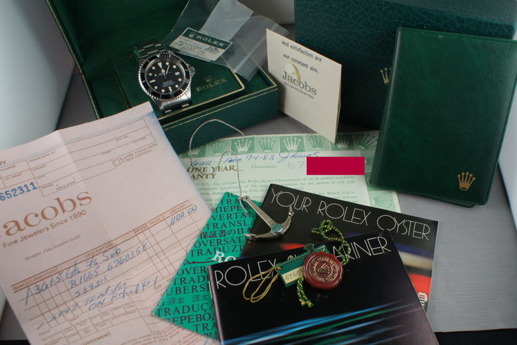 1981 Rolex Sea Dweller 1665 Box and Papers