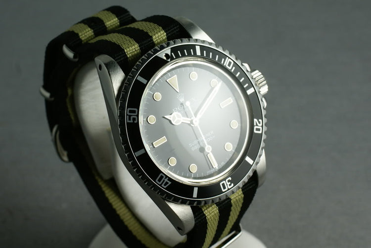 Rolex Submariner Dial 5513 WG surrounds on NATO