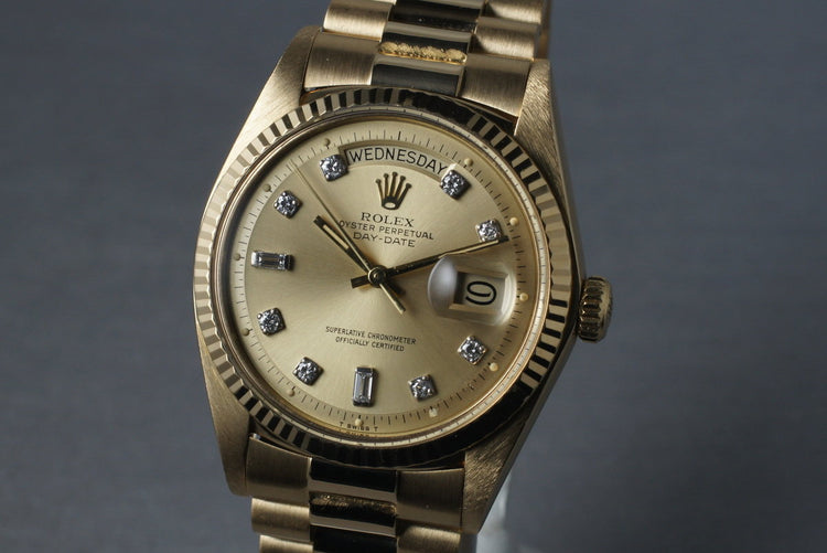 1978 Rolex YG Day-Date 1803 with Diamond Dial