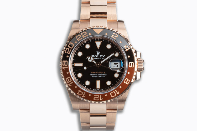 2020 Rolex 18k Rose Gold GMT Master II 126715CHNR with Box & Card