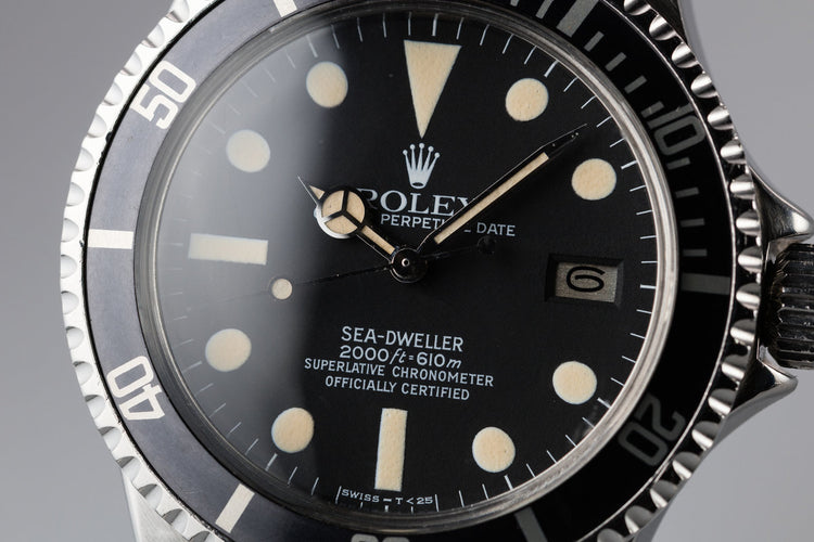1977 Rolex Sea-Dweller 1665 Double Red Case with Later Great White Dial