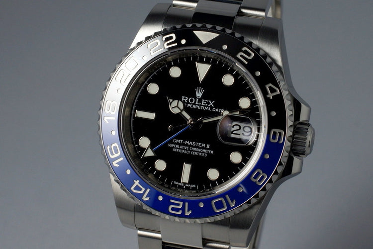 2014 Rolex GMT II 116710B with Box and Papers