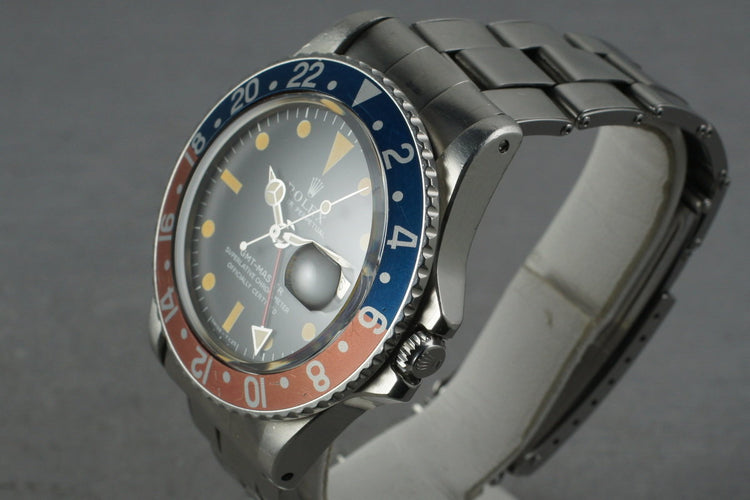 1970 Rolex GMT Ref: 1675 with Mark 1 dial and unpolished case