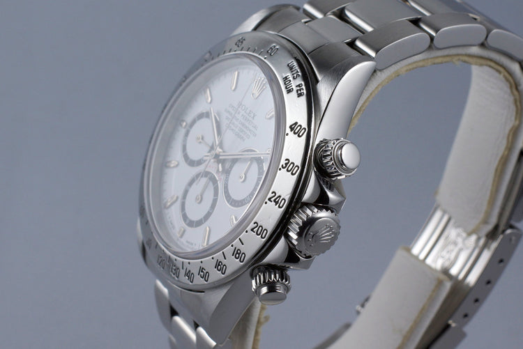 1995 Rolex Zenith Daytona 16520 White 'Inverted 6' Dial
