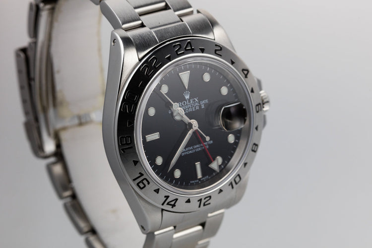 1999 Rolex Explorer II 16570 Black Dial