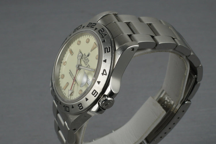 Rolex Explorer II 16550 Cream Rail Dial