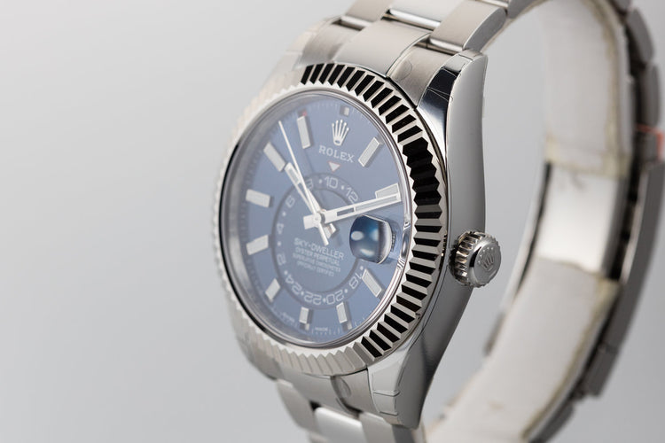2017 MINT Rolex Sky-Dweller 326934 Blue Dial with Box and Papers