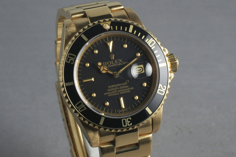 1980 Rolex 18K Submariner 16808 with RSC Papers