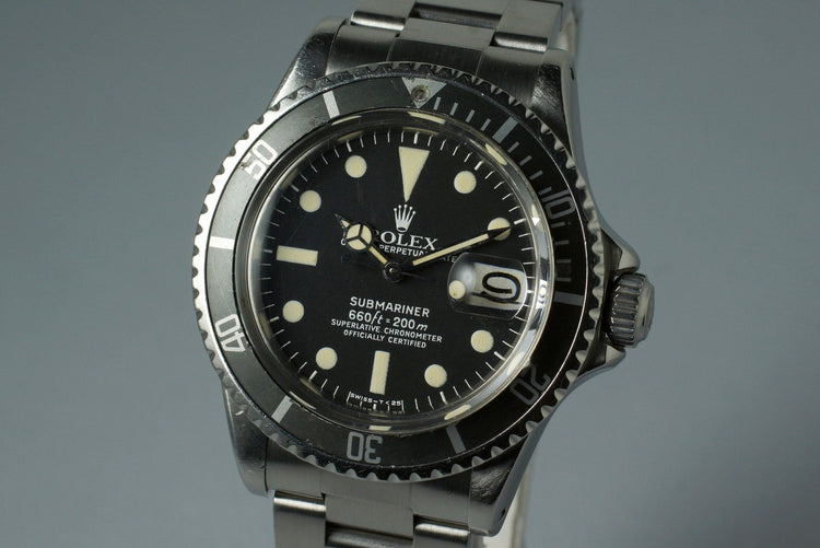 1973 Rolex Submariner 1680 Mark I White Submariner Dial