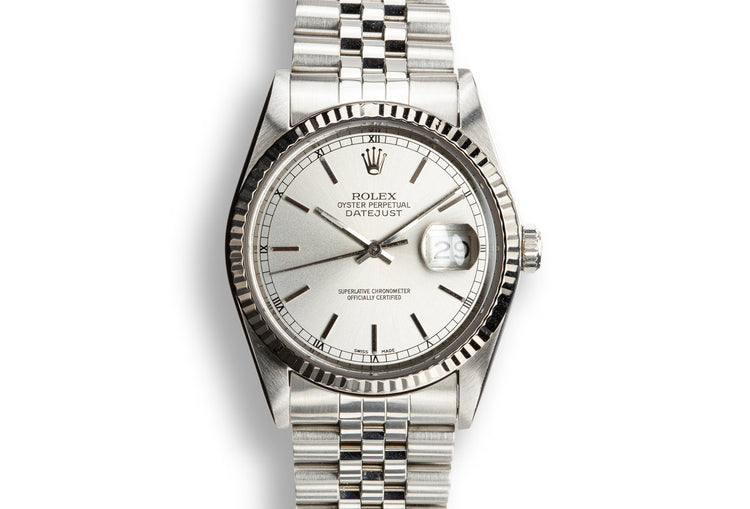 1987 Rolex DateJust 16234 Silver Dial with Box