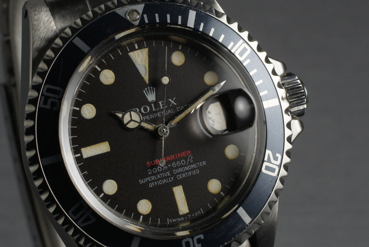 1969 Rolex Red Submariner 1680 with Brown Dial and Papers