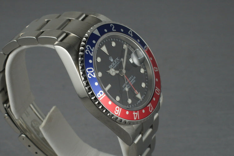 Rolex GMT 16710 Z serial with Box and Papers Stick Numeral Dial