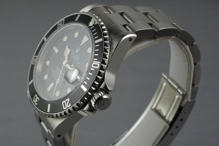 1999 Rolex Submariner 16610 with Box and Papers